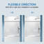 Cadre en aluminium 60 po x 57 po en verre trempé 1/4 po avec poignée anti-déflagrante à double porte coulissante en acier inoxydable, chrome-125401276-112964117