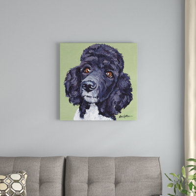 «Standard Poodle Tommy» par Hippie Hound Studios, reproduction sur toile tendue