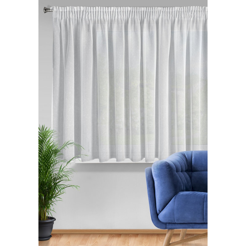 Kaltman Sheer Curtain Single Panel, 145cm H x 400cm W