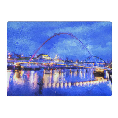 Glass Millennium Bridge in Newcastle Chopping Board