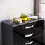 Arkadij 4 - Drawer High Gloss Chest of Drawers With Metal Runners, Modern Bedroom Storage Cabinet-1711917411