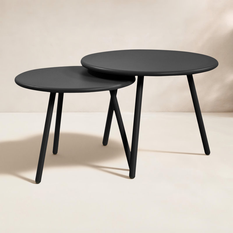 Kari Outdoor Nesting Coffee Table Green, Black