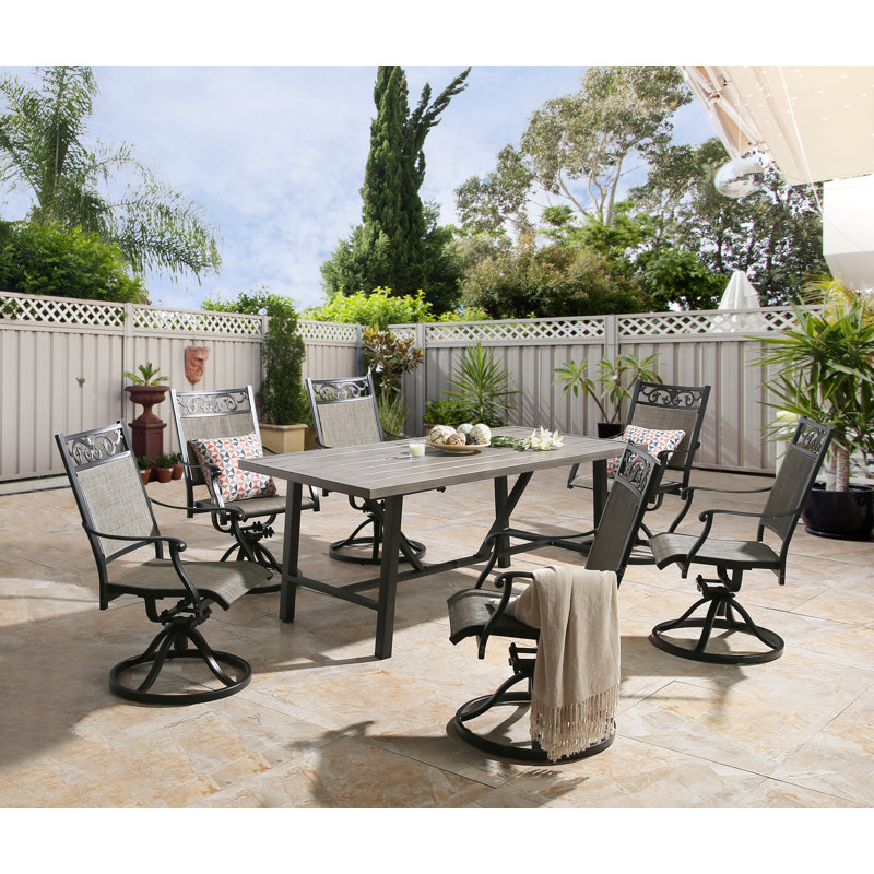 Langner Rectangular 6 - Person 70" Long Dining Set