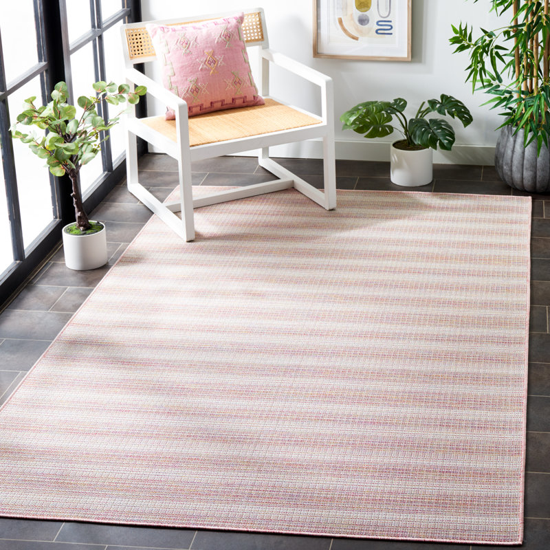 Tapis d'intérieur / extérieur tissé à la machine Adelin, Rectangle 6 pi 5 po x 9 pi 6 po
