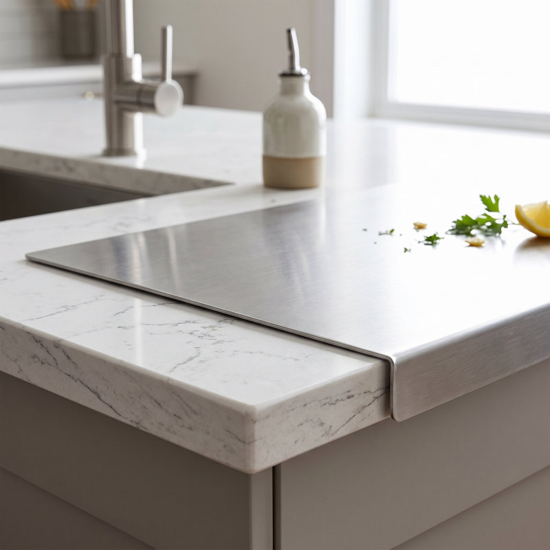 Heston Rectangular Stainless Steel Cutting Board