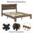 Wood Platform Bed Frame With Storage Led Light Headboard And 2 Usb, Large Under Bed Storage-890001061-877138251