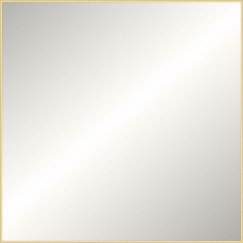 Floater 2 Solid Wood Mirror, Gold, 49.25" x 49.25", Square