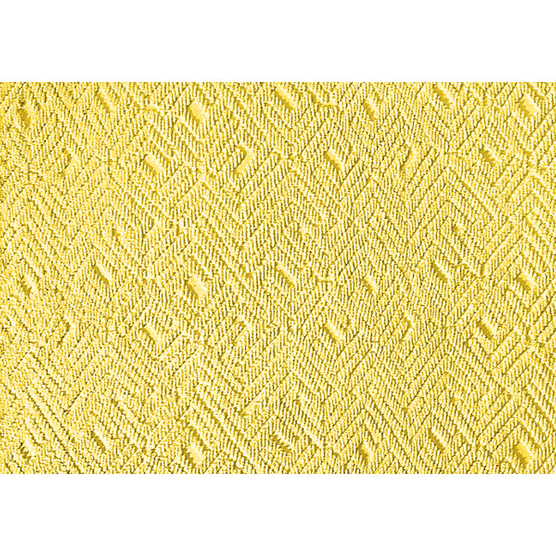 Oriental Machine Made Power Loom Wool/Polyester Area Rug in Yellow, Rectangle 2' x 3'