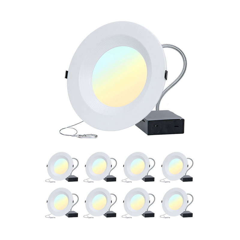 7.48" Selectable CCT New Construction IC LED Recessed Lighting Kit