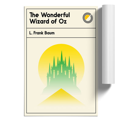 Book Cover the Wonderful Wizard of Oz L. Frank Baum - Frameless Print