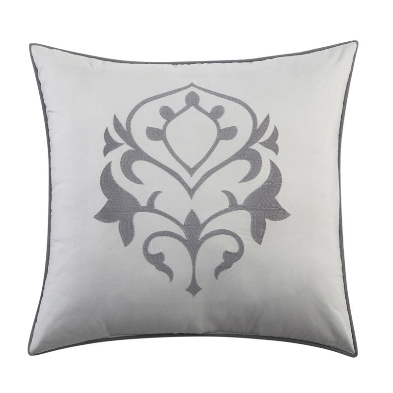 Lavonia Polyester Damask Comforter, Queen Comforter + 6 Additional Pieces