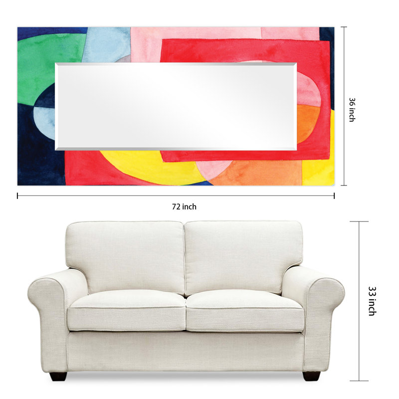 Miroir biseauté Anabia, 72 po x 36 po