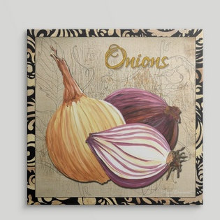 «Wicham Legumes Onions» par Megan Duncanson, impression, H 35 po x l 35 po x P 1,5 po, Toile