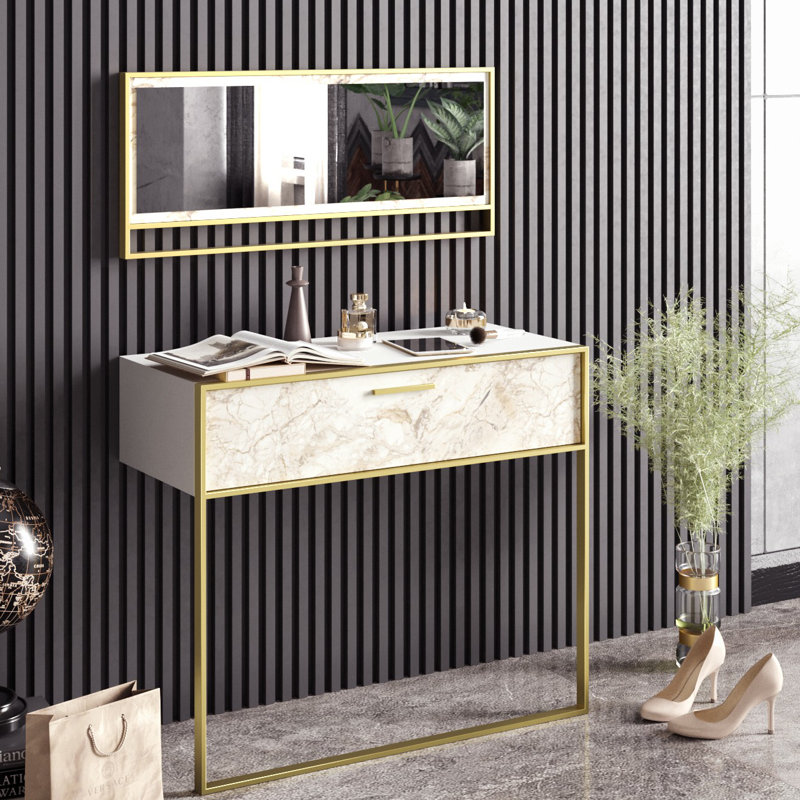 Ensemble de console et miroir 35,43 po Brett
