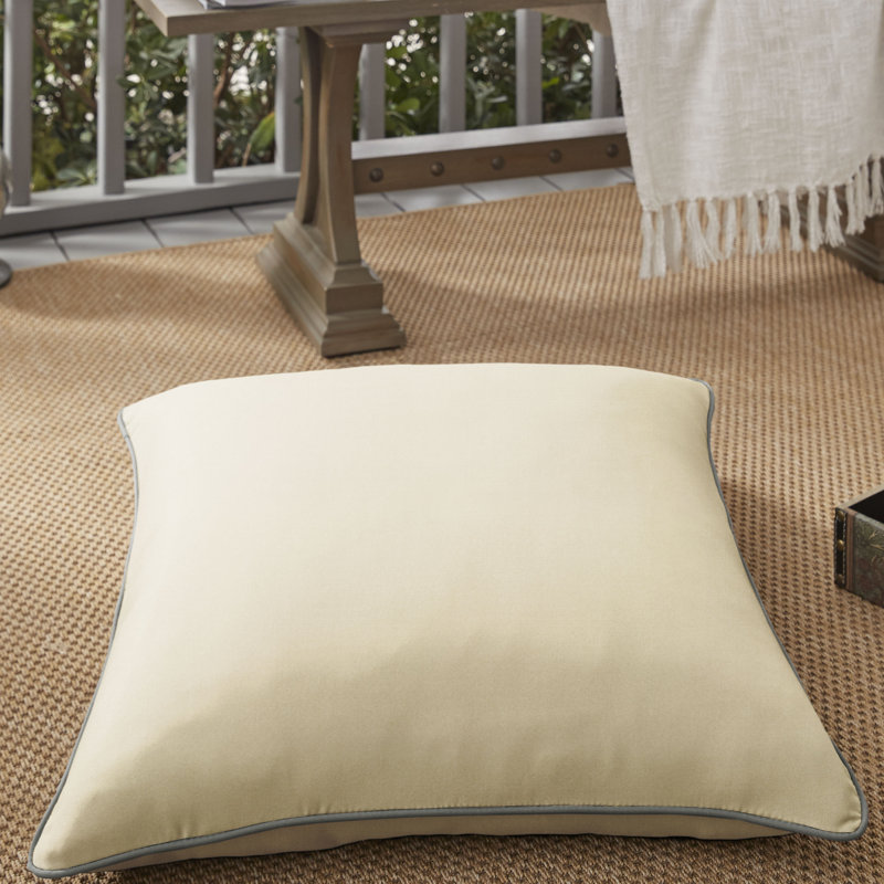 Outdoor Throw Pillow, Beige