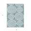 Tapis extérieur bleu sarcelle et ivoire lavable 3 pi x 5 pi bleu sarcelle et ivoire