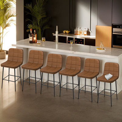 Ensemble de 6 tabourets de bar à hauteur de comptoir Modern