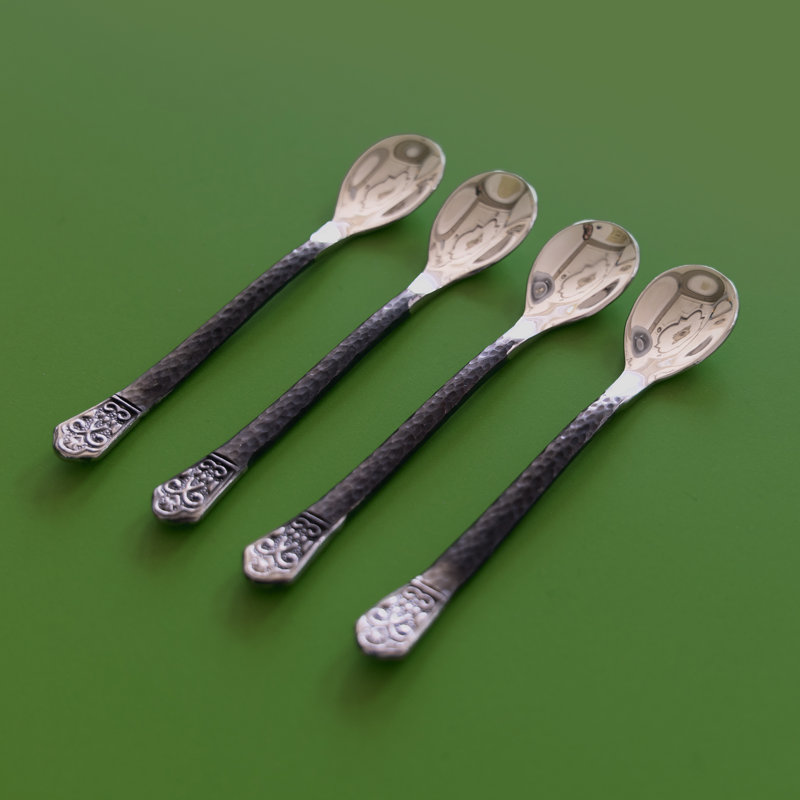 Avalon Matte Black Stainless Steel Demitasse Spoons Set of 4