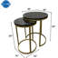 Table basse ronde en simili marbre Alari