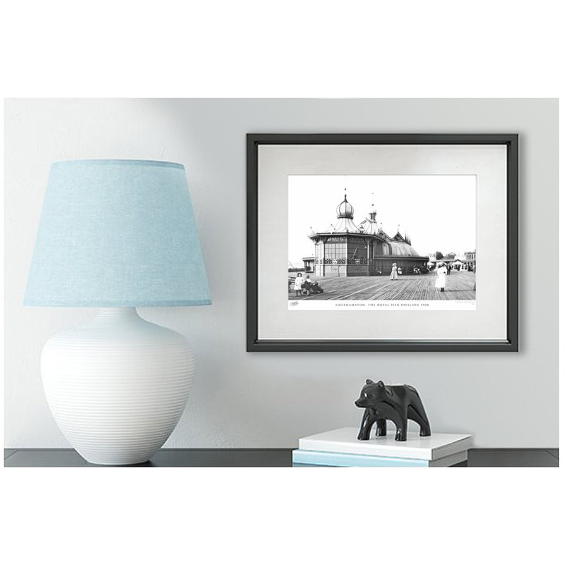 Southampton, The Royal Pier Pavilion 1908 by Francis Frith - Single Picture Frame Print, 60cm H x 80cm W x 2.3cm D