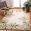 Tapis vert en laine bouclée fabriqué à la main Hogle-21273941