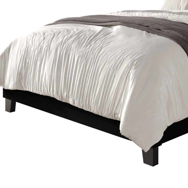 Lipsey Upholstered Panel Bed, Black, King
