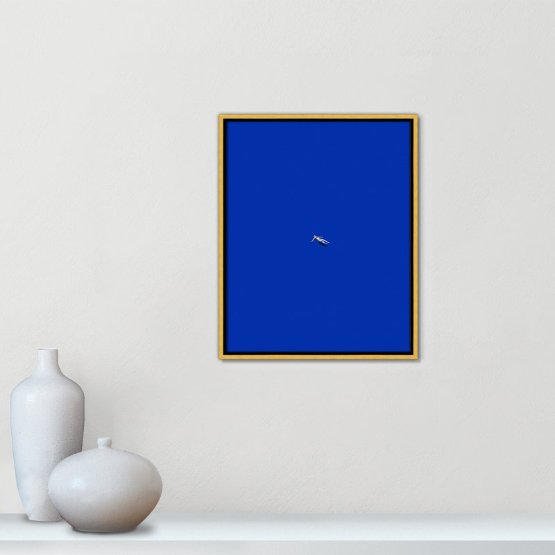 «No stress print» par Leon, Toile avec cadre, Gold Floater, 17.5'' W x 21.5'' H