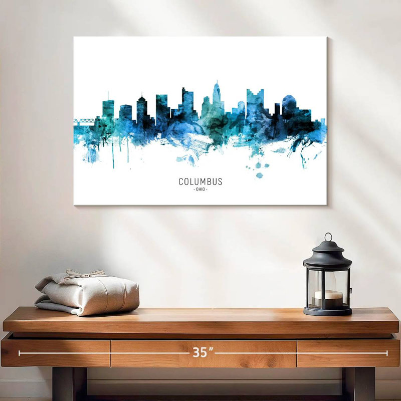 Rorry Columbus Ohio Skyline VII, 16" H x 24" W