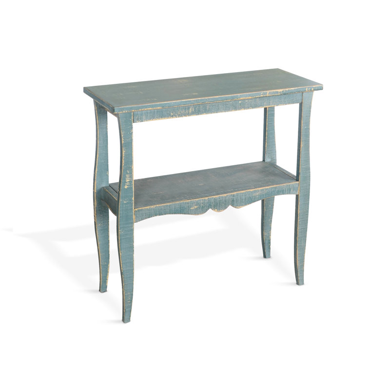 Komor Solid Wood End Table, Sea Grass, 28" H x 28" W x 11" D