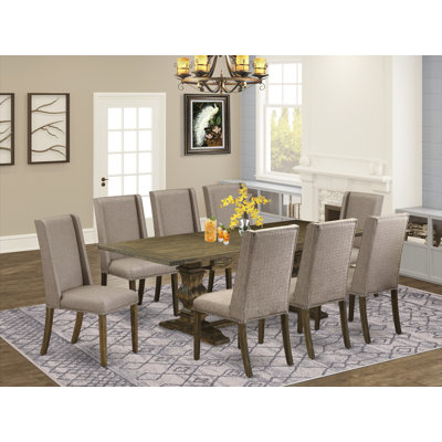 Lassale Removable Leaf Solid Wood Dining Set by Luxe by East West Furniture