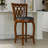 Swivel Upholstered Stool with Solid Wood Frame-1890804277-1890804274