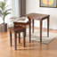 Ensemble de 3 tables gigognes noyer Regalia