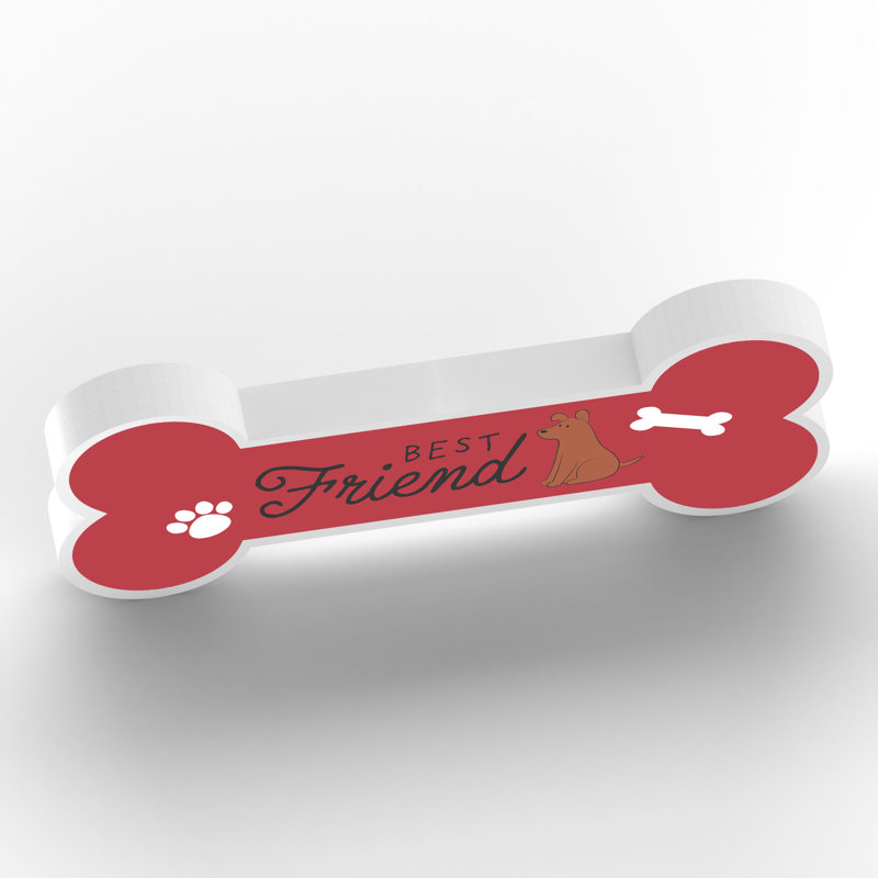 Santapaws Best Friend Wooden Bone Block