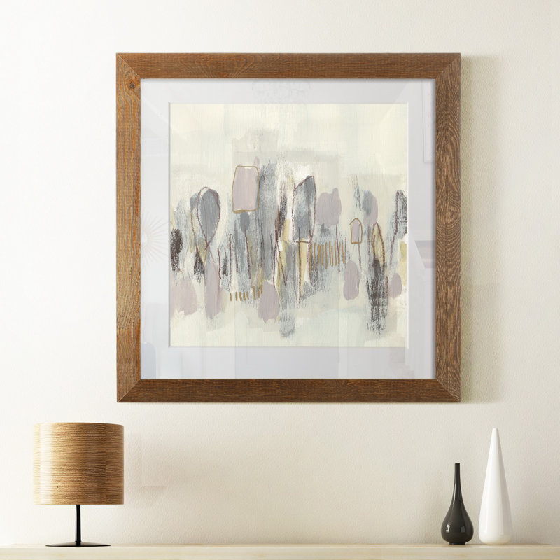 Formes neutres I-impression sur papier, Érable encadré, H 17 po x l 17 po x P 1,5 po