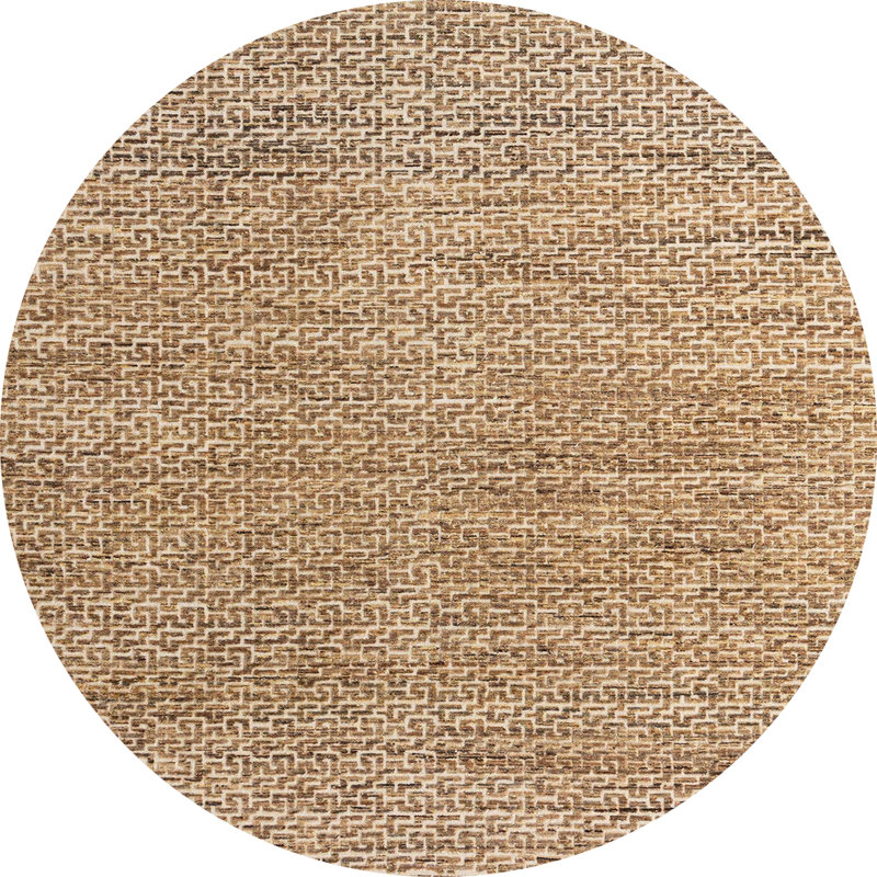 Abstract Indoor Rug, Round 7'
