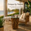 Modern Handcrafted Coffee Table Teak Root Wooden Side Table with Tempered Glass For Home And Living