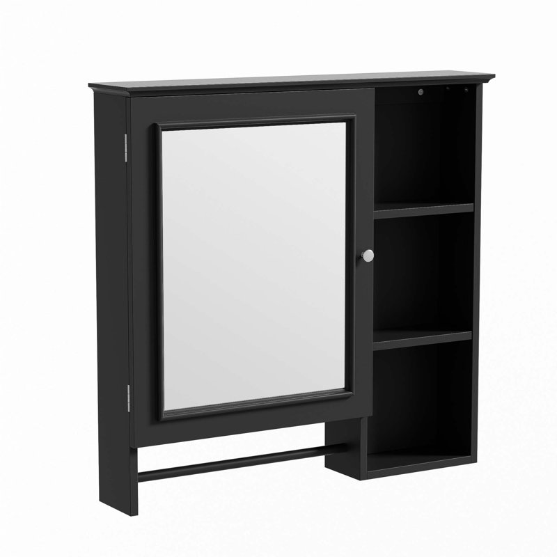 Armoire de rangement murale pour salle de bain, Noir