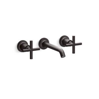 Garniture de robinet de salle de bain mural avec poignées en croix Purist, 1,2 gallon par minute