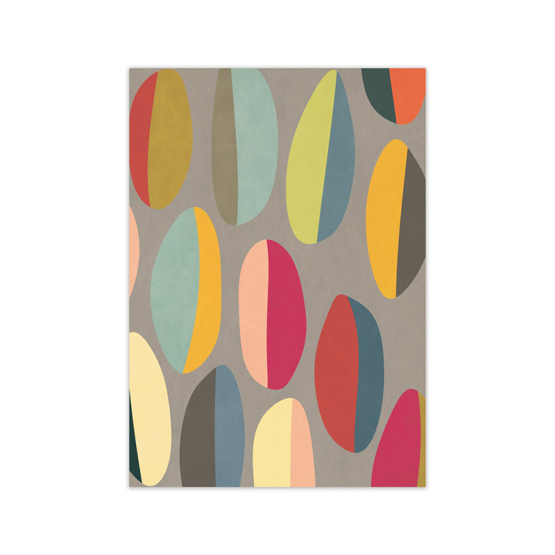 Mid Century Half Pebbles Pair One A - Print, No Frame, 84cm H x 59cm W x 1cm D