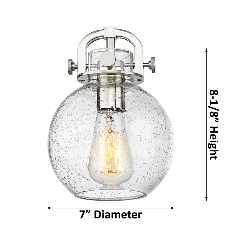 Lustre suspendu 6 lumières Gainsborough, Clair, Nickel poli
