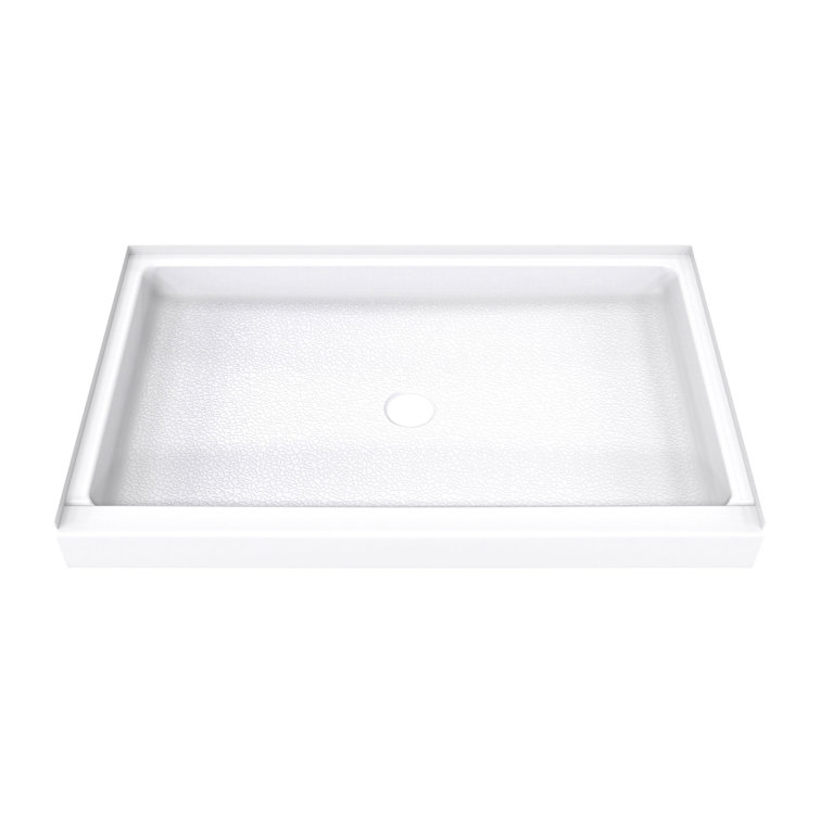 DreamLine DreamStone 30 in. D x 60 in. W x 4 3/16 in. H Left Drain Single Threshold Shower Base