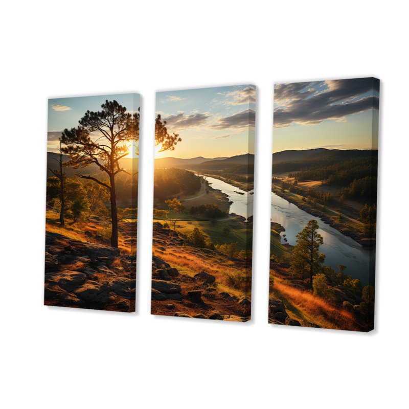 Alabama Country Landscape I - Ensemble d'impressions sur toile paysage et nature, H 28 po x l 36 po x P 1 po