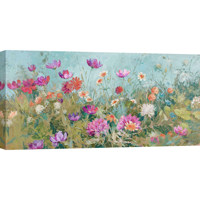 Floral Painting: Summer Breeze by Nel Whatmore - Wrapped Canvas Print, 50cm H x 100cm W x 4cm D