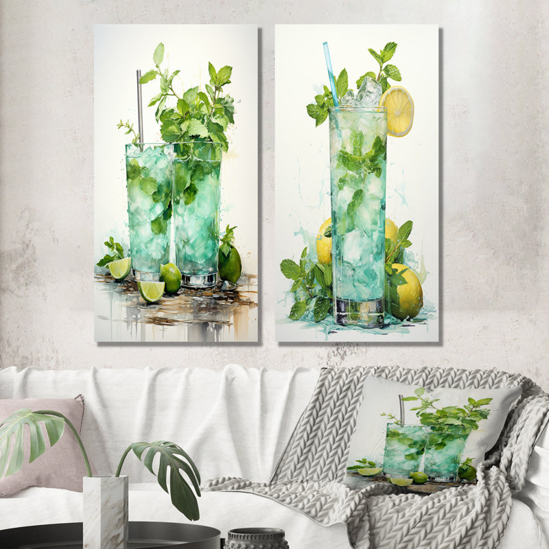 Ensemble de salon Julep Jubilee Mojito, H 28 po x l 25 po, Toile tendue