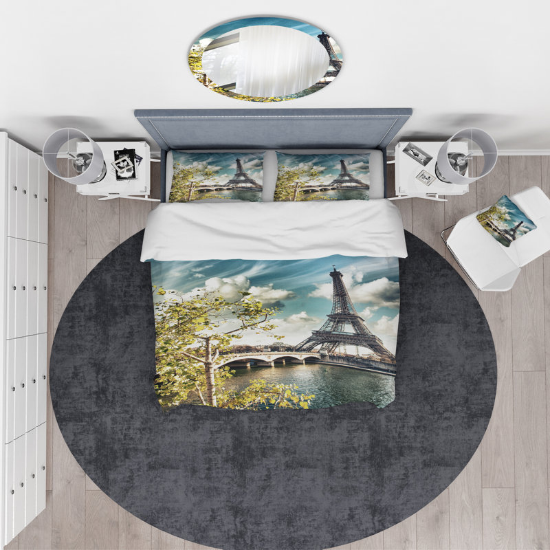 Ensemble de housse de couette global inspiration, Housse de couette double / grand + 2 taies