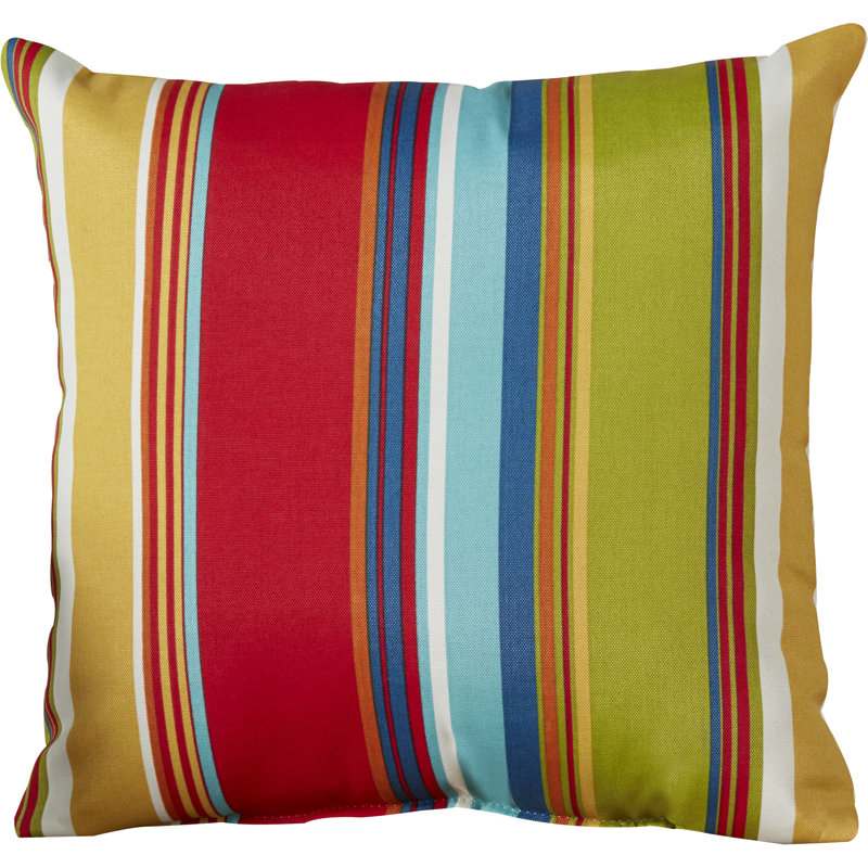 16" x 16" Outdoor Throw Pillow, Striped, Pursuit Shadow