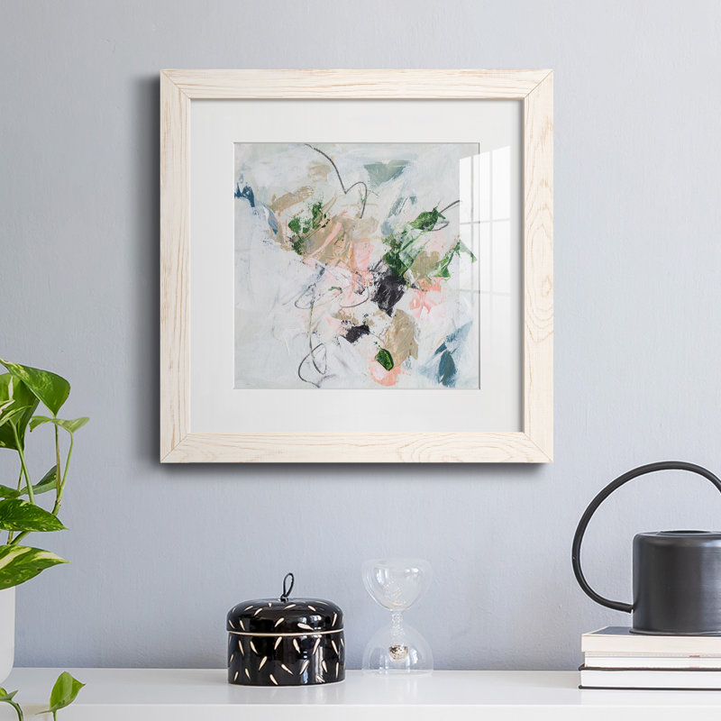 "Approche du printemps IV", reproduction encadrée de qualité supérieure - prête à être accrochée, Cadre blanc