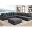 Canapé-lit modulaire à large assise en velours côtelé-1141690347