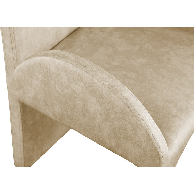 Fauteuil Caserta, Velours beige