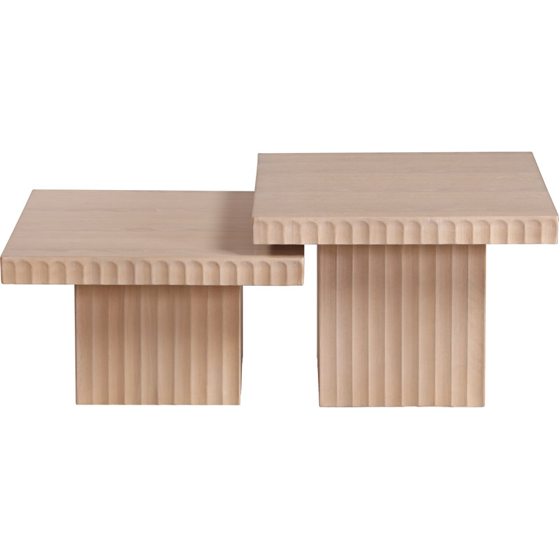 Table basse Sioeli, 2 tables, Naturel, Table 1 - H 12 po / Table 2 - H 15 po